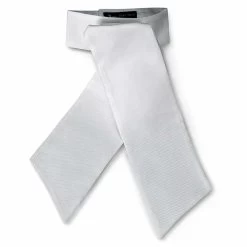 Camden Pre-Tied Stock Tie : WHITE-COTTON PIQUE