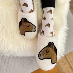 Horse Head Emoji Slippers -Best Equestrian Supplies horse head emoji slippers 2