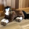 LYING PLUSH HORSE 18"