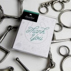 THANK YOU EQUESTRIAN GREETING CARD - BOX OF 8 -Best Equestrian Supplies thank you equestrian greeting card box of 8 2