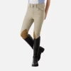 TUVA KIDS SHOW KNEE PATCH BREECHES - TAN -Best Equestrian Supplies tuva kids show knee patch breeches tan