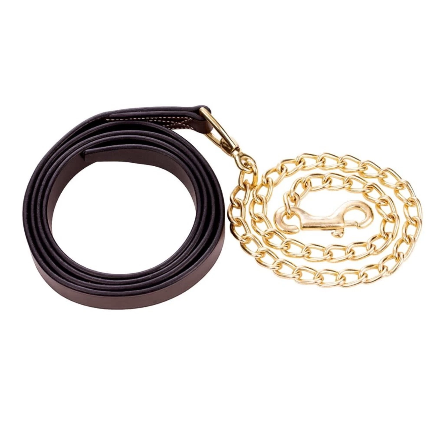 Equinavia Valkyrie Leather Lead Shank - Chocolate Brown 4 Equinavia Valkyrie Leather Lead Shank - Chocolate Brown - Image 2